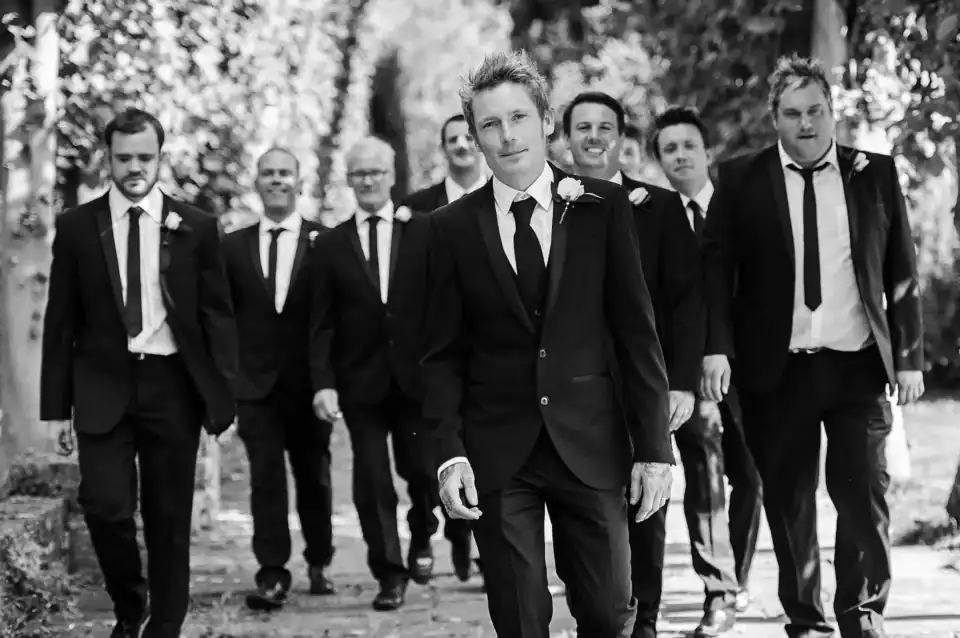 The groomsmen with pose - Scott Gilbert Wedding Photography