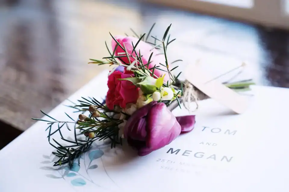Pocket flowers for the groomsmen - Scott Gilbert Wedding Photography